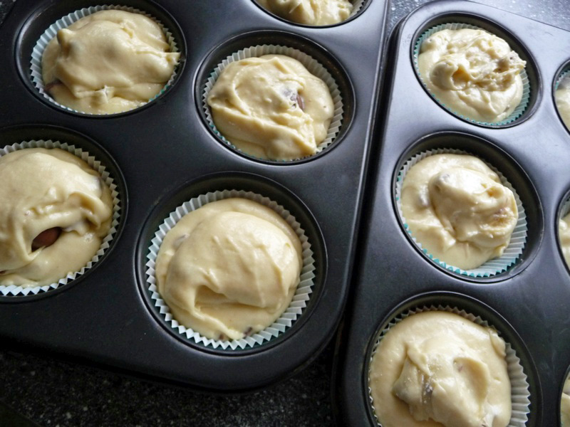 Muffins mit Kinderschokolade