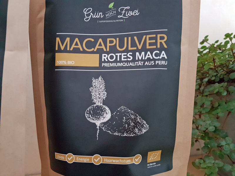 Grün hoch zwei Superfood Maca
