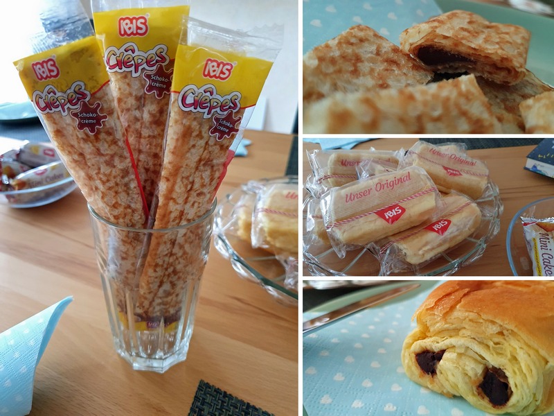 Ibis Backwaren Crepes und Schokobrötchen