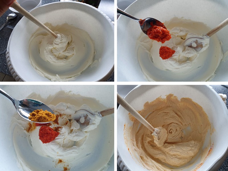 fruchtig pikanter Dattel Frischkäse Dip
