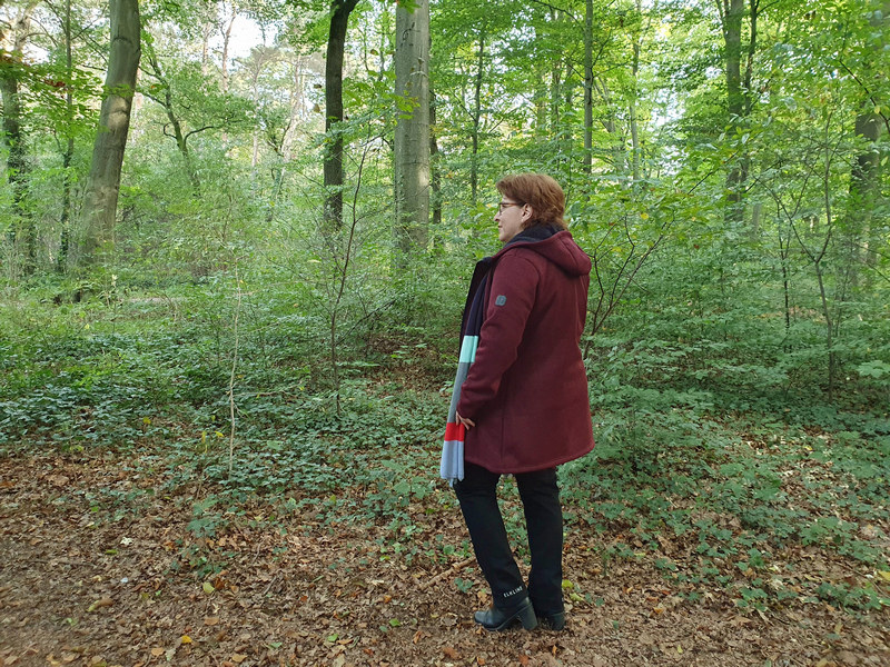 Elkline urbane Mode Hamburg Dew Fleece Mantel und Ringelschal