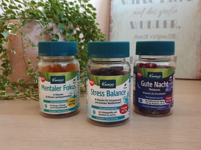 Kneipp Vitamin Gummies Nahrungsergänzung Mentaler Fokus, Stress Balance und Gute Nacht