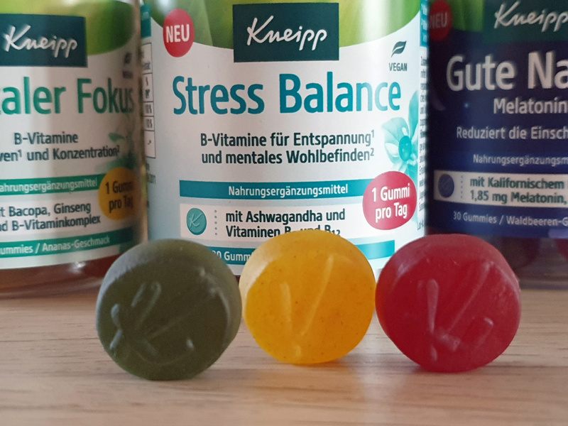 Kneipp Vitamin Gummies Nahrungsergänzung Mentaler Fokus, Stress Balance und Gute Nacht
