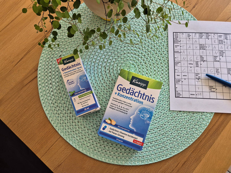 Kneipp Gedächtnis + Konzentration Spray und Kapseln