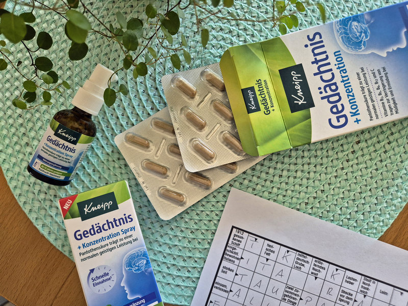 Kneipp Gedächtnis + Konzentration Spray und Kapseln