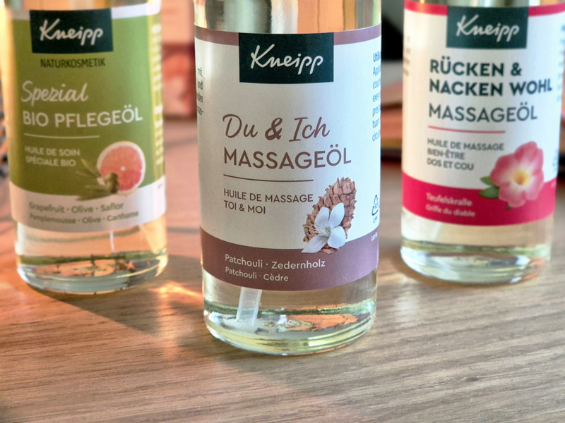 Kneipp Hautöle, Bio Pflegeöl mit Grapefruit, Massageöl Du & Ich und Massageöl Rücken & Nacken Wohl