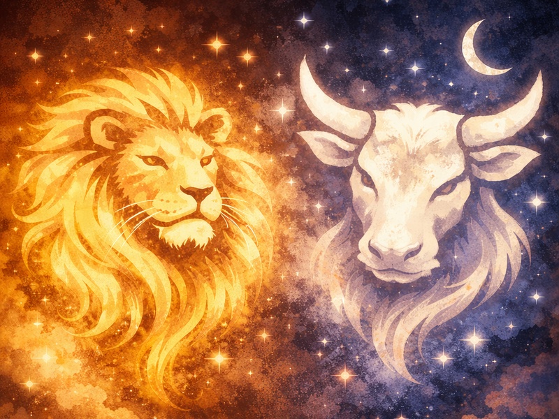 Sternzeichen Stier und Löwe