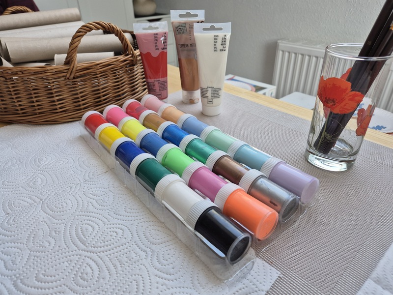 Frühling Ostern Bastelprojekt Acrylfarben