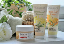 Arya Laya Duschgel Lemon küsst Rosmarin, Duschgel Hafer liebt Orange und Body Butter Karotte