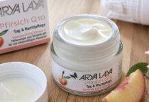 ARYA LAYA Naturkosmetik ~ pfirsichzarte Haut & frischer Glow für Gesicht und Körper Arya Laya Pfirsich Q 10 Tag- und Nachtpflege
